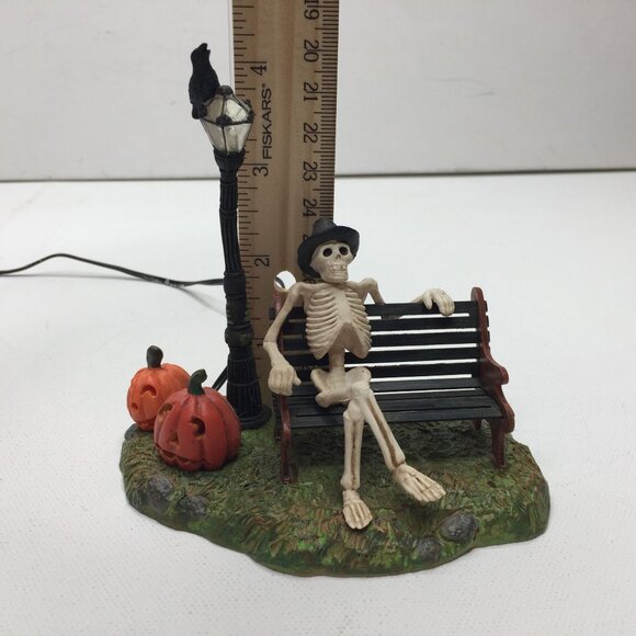 Halloween Village Accessories Resting My Bones Skeleton 56.53146 Department 56 - Picture 12 of 13